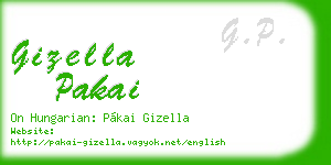 gizella pakai business card